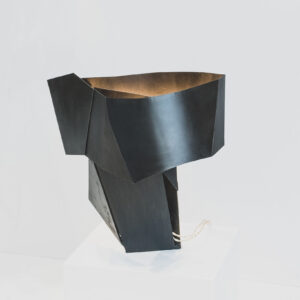 Sculptural Steel Table Lamp by Cecile Geiger