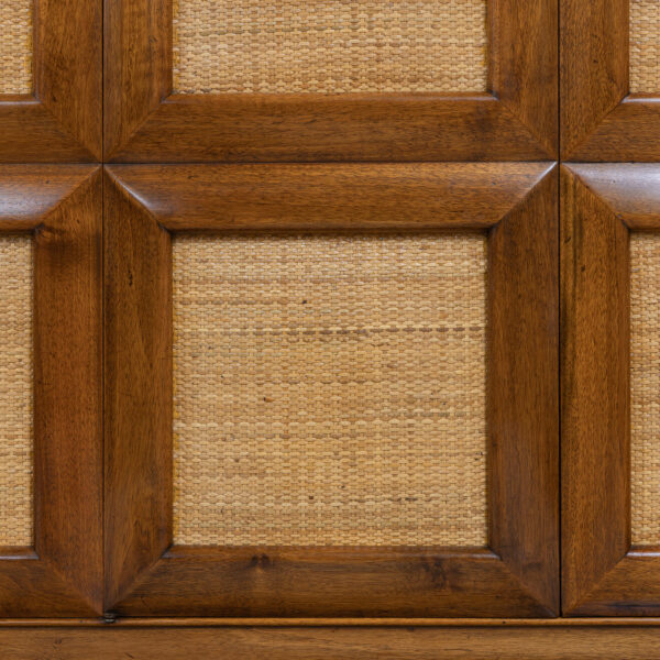 1930s Italian Walnut and Raffia Sideboard - immagine 3