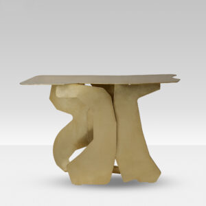 F Edition Brutalist All Brass Console