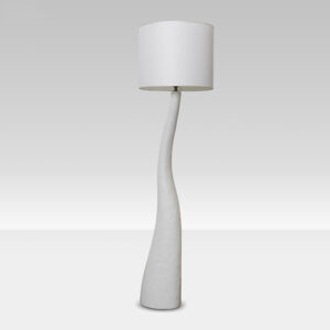 White Plaster Floor Lamp