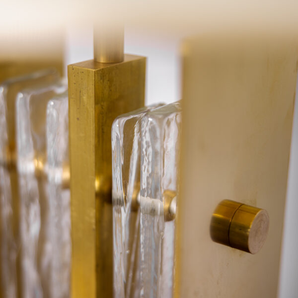 Brass and Blown Glass Italian Lamps - Image 2