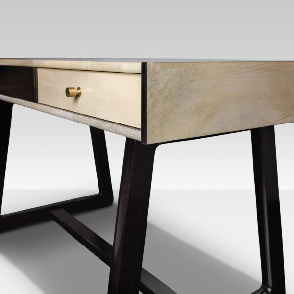 1970s Italian Wood | Parchment Desk - Image 3