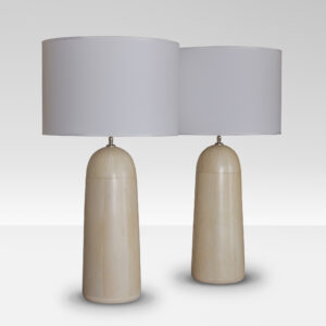 1970s Dome-lamp in parchment, a pair