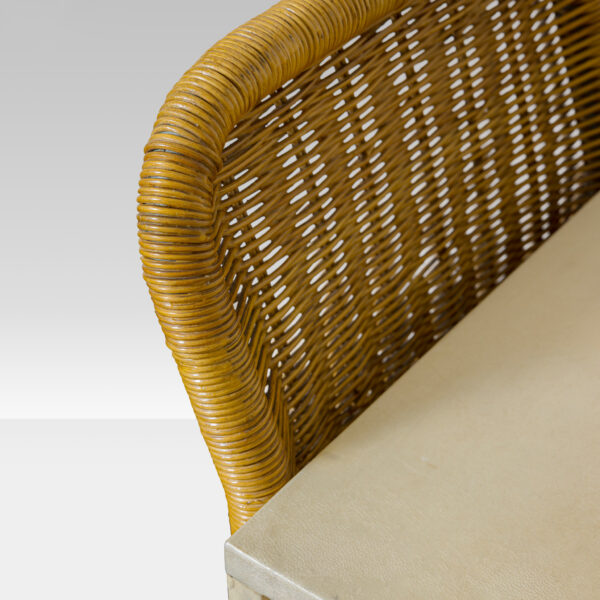 Rattan and Parchment Chest of Drawers, 1970s - Image 2