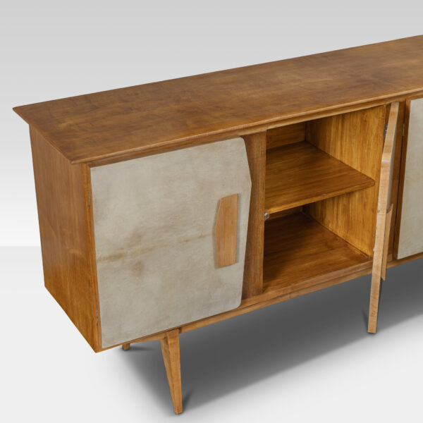 Italian Wood and Parchment Sideboard, 1960s - Image 2