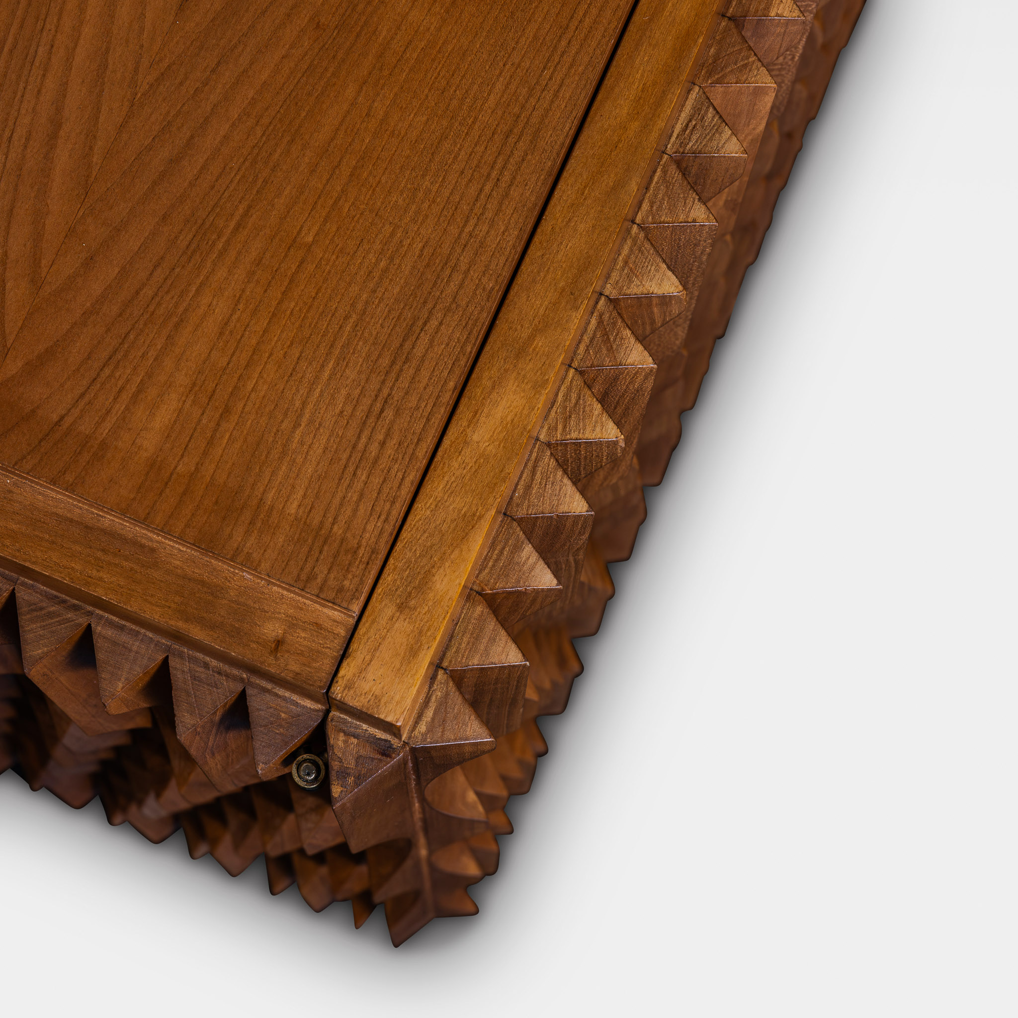 F Edition Wood Sculptural Pair of Cabinets - Image 4