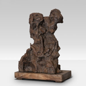 Figurative Rusted Bronze Sculpture, Italy 1970s