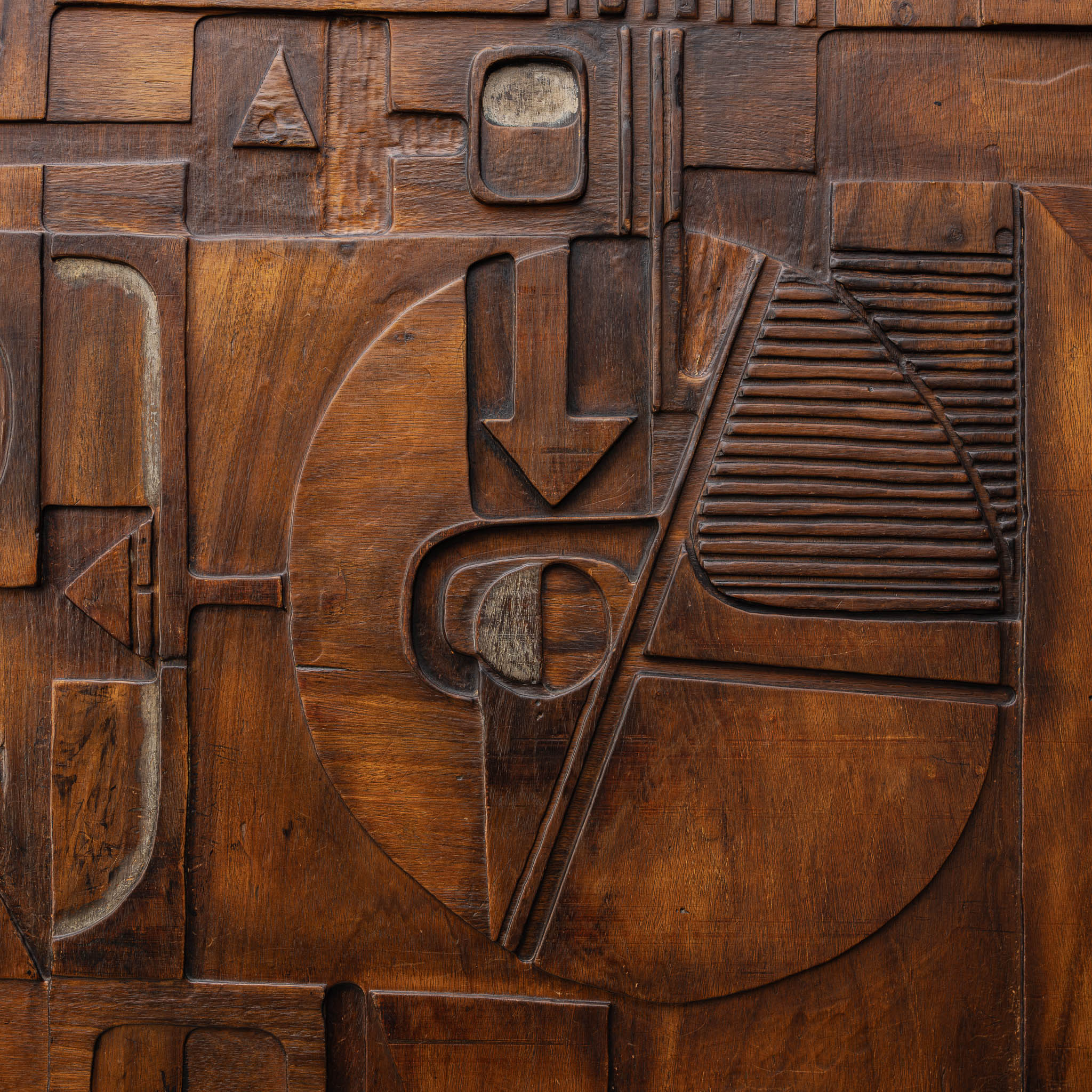 Nerone & Patuzzi for Gruppo NP2, Pair of Decorative Wood Panels Italy 1967 - Image 5