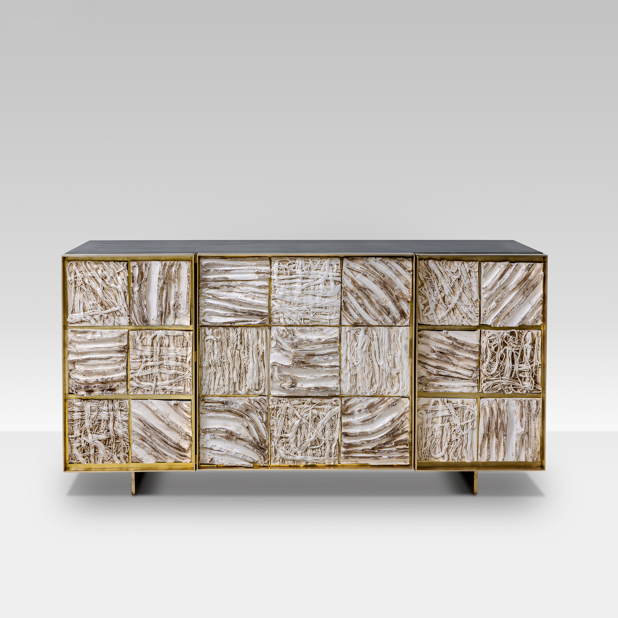 F Edition Steel Sideboard | Matteo Giampaglia Ceramic Tiles