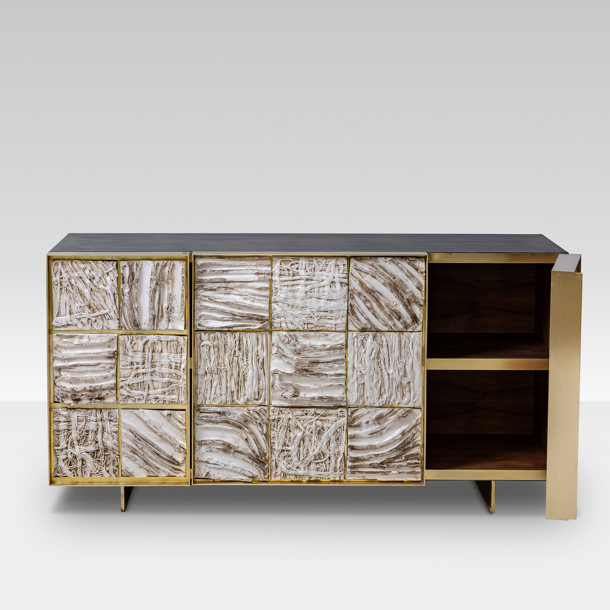 F Edition Steel Sideboard | Matteo Giampaglia Ceramic Tiles - Image 2