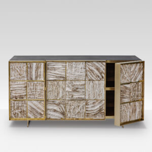 F Edition Steel Sideboard | Matteo Giampaglia Ceramic Tiles