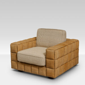 Contemporary Rattan Armchair | in the Manner of Marzio Cecchi