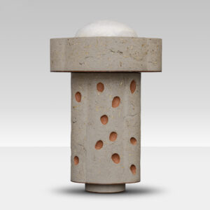 “Hiver ” Light sculpture | Four Seasons series | raw earth | France 2025